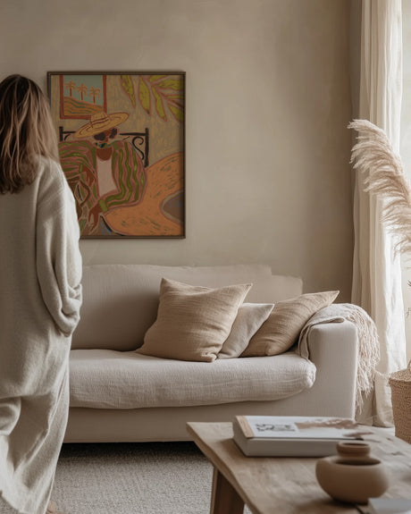 Lady in Stripe Poster och Canvastavla