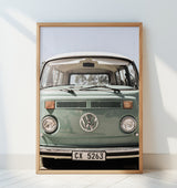 Vw Kombi Poster och Canvastavla