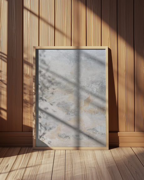 Coastal Misty Abstract Painting Poster och Canvastavla
