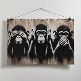 Three Wize Monkeys Poster och Canvastavla