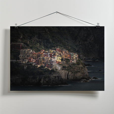 Spotlighted Manarola Poster och Canvastavla