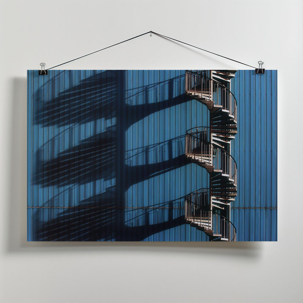 Spiral Staircase and shadows Poster och Canvastavla