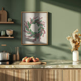 Holly wreath Poster och Canvastavla