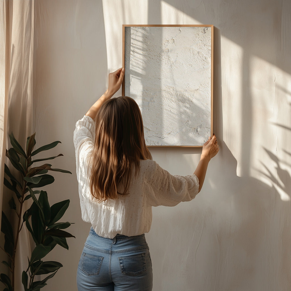 Beige Texture Poster och Canvastavla