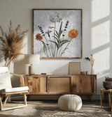 frozen garden flowers Poster och Canvastavla