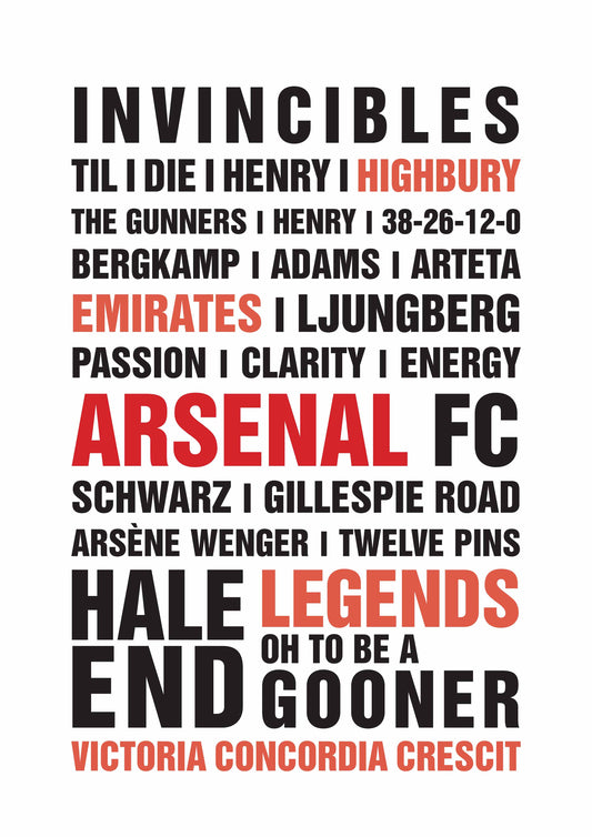 Invincible Arsenal poster