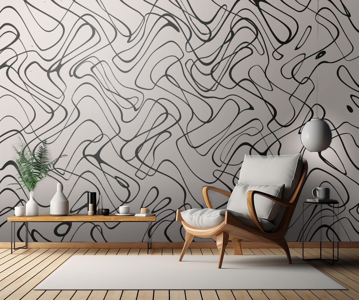Thin Shakey Lines Poster och Canvastavla