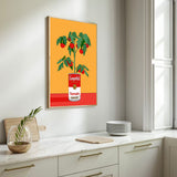 Campbells Soup Tomato Plant Retro Illustration Poster och Canvastavla