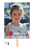 Studentskylt och studentplakat i Grums