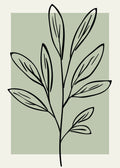 Neutral Wall Floral Botanical Line Art Minimalist Modern Bedroom Livingfff F5555