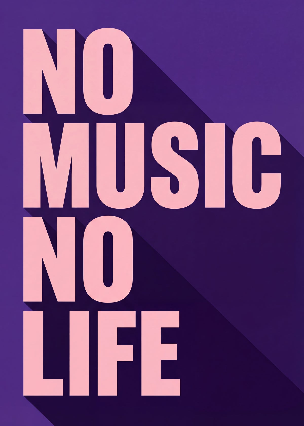 No Music No Life Quote Poster