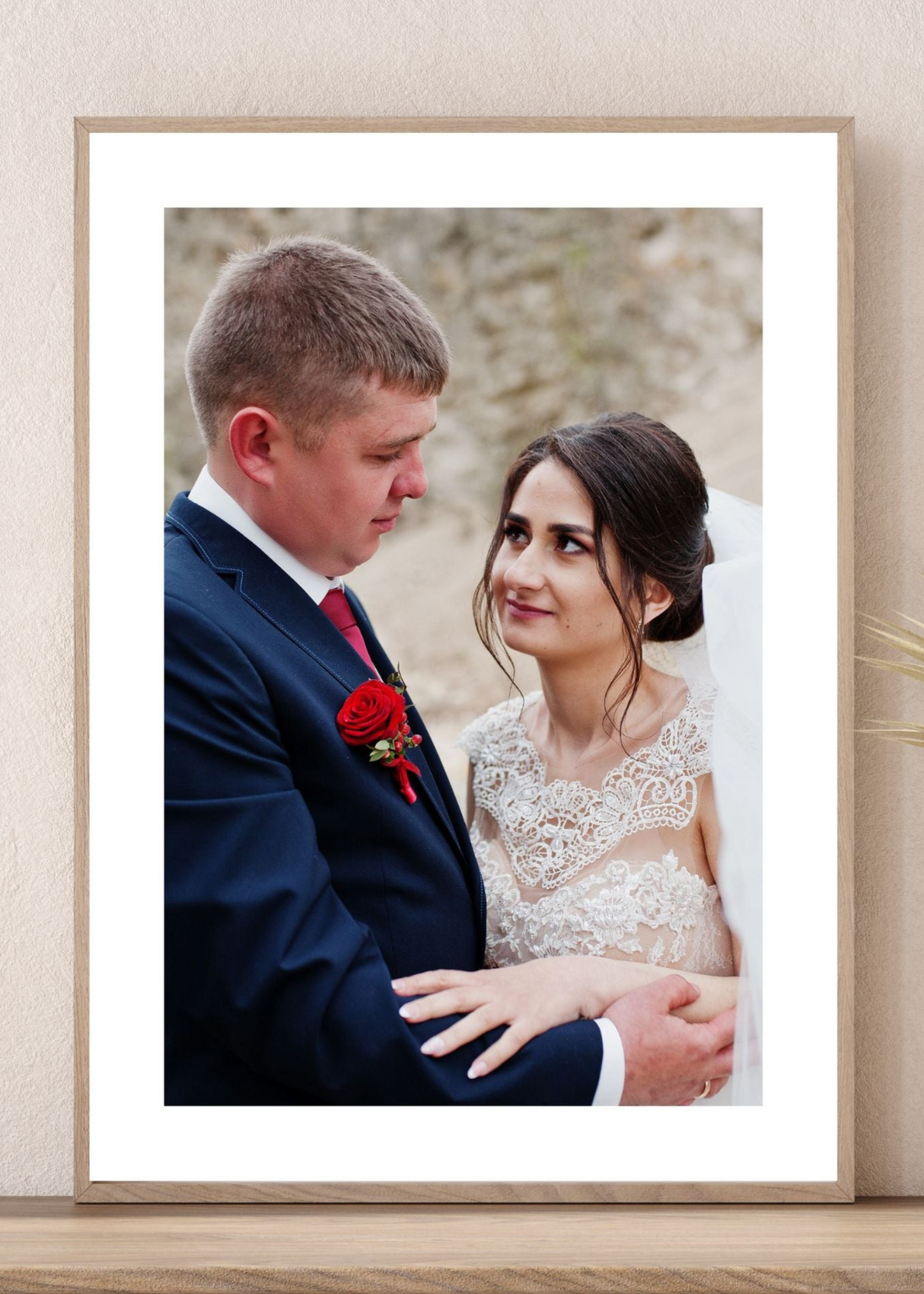 Framkalla foto med vit passpartout