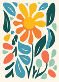 Orange and Teal Flowers
