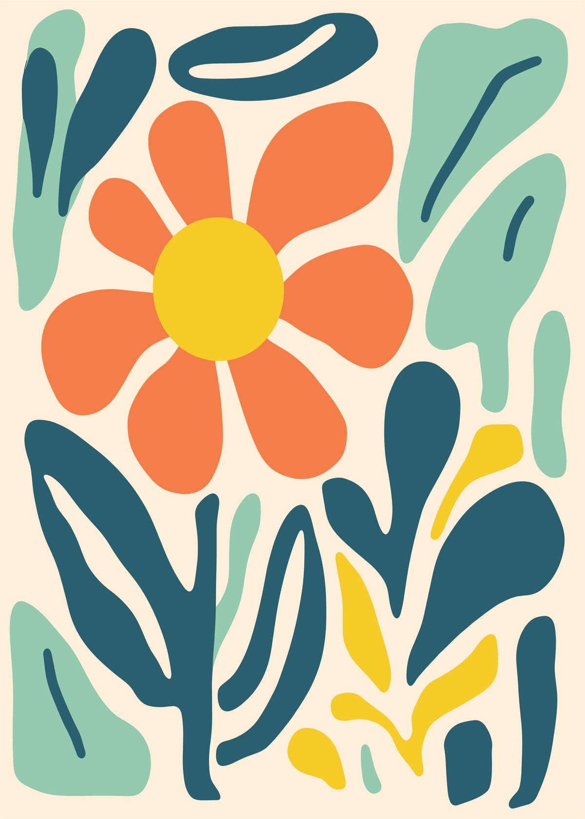 Orange Botanical Bloom