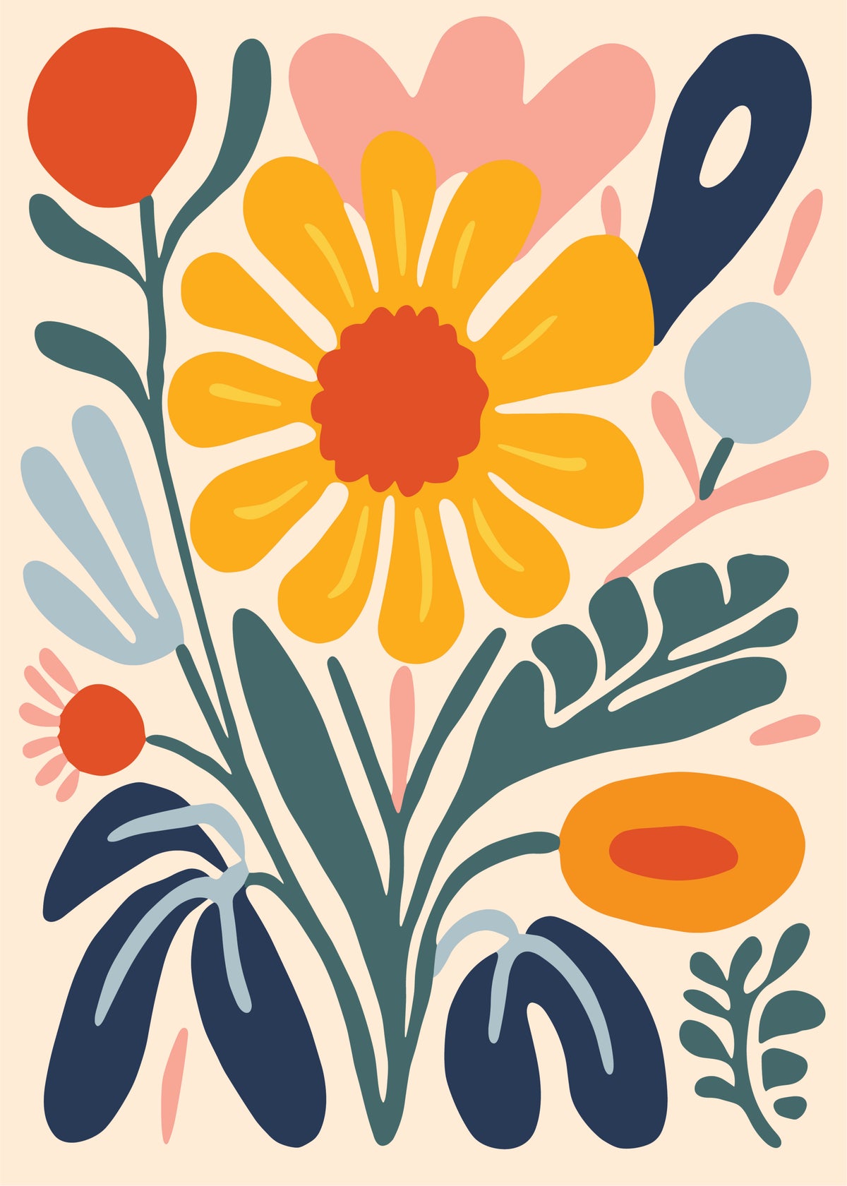 Orange Garden Blooms