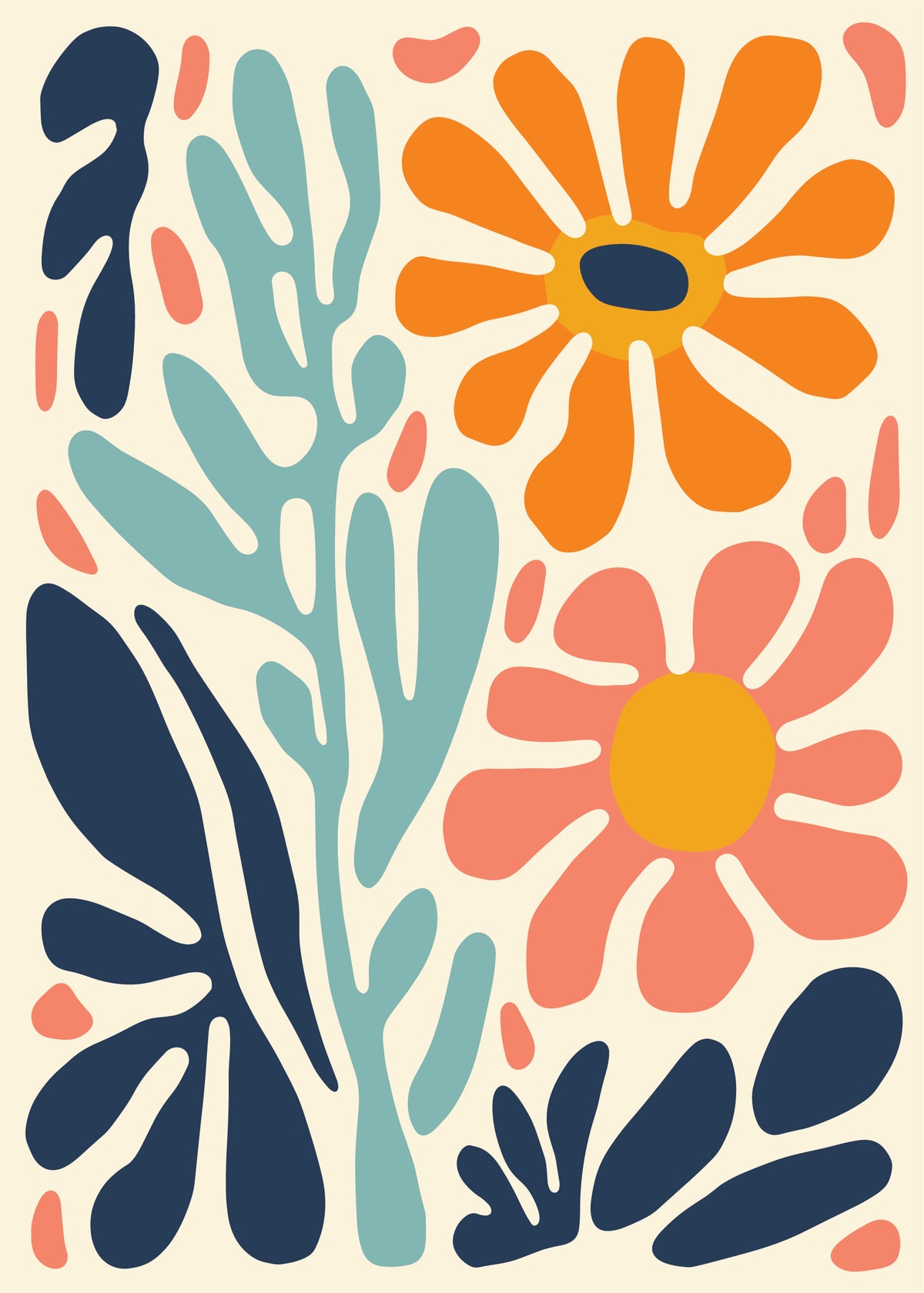 Orange Wildflower Field