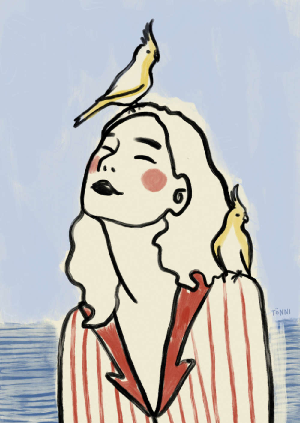 Feathers Blå