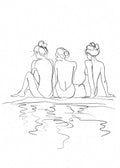 Bathing Figures Poster