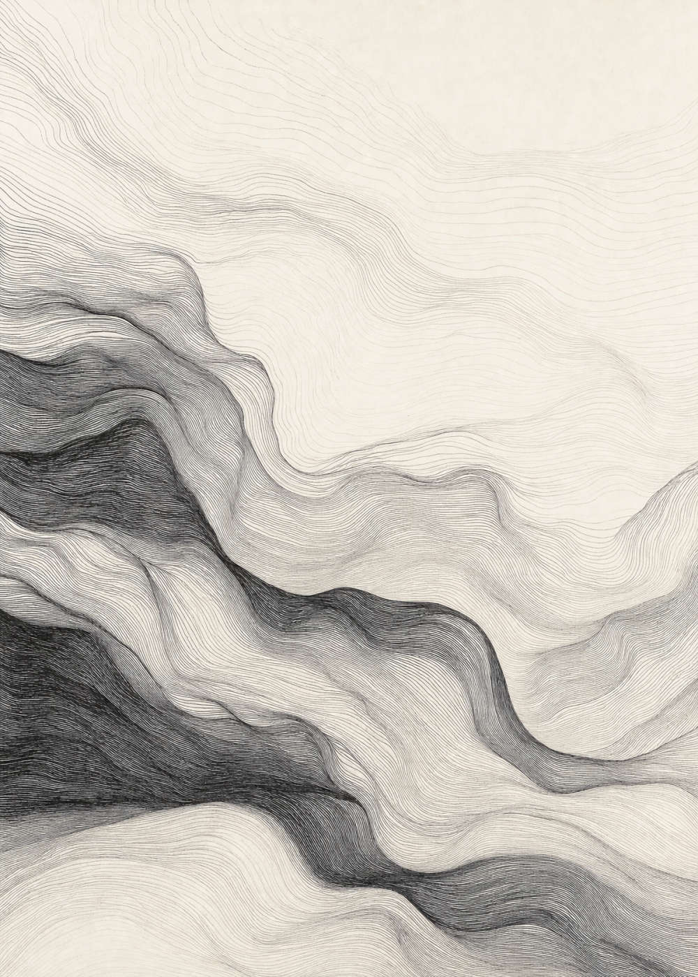 Topographic Ink Canvas