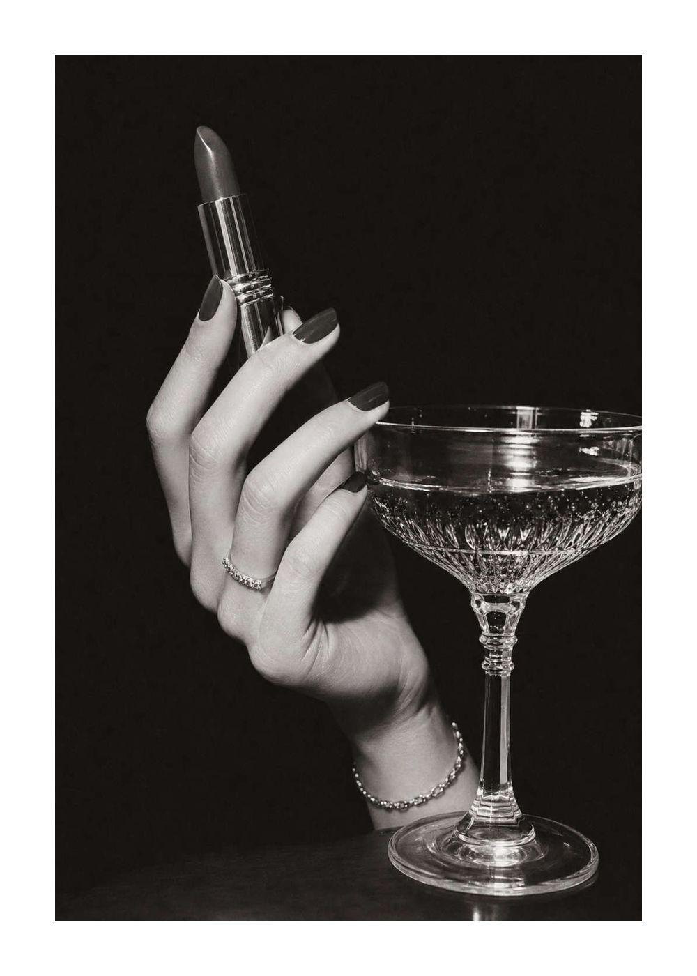 Lipstick & Champagne Poster