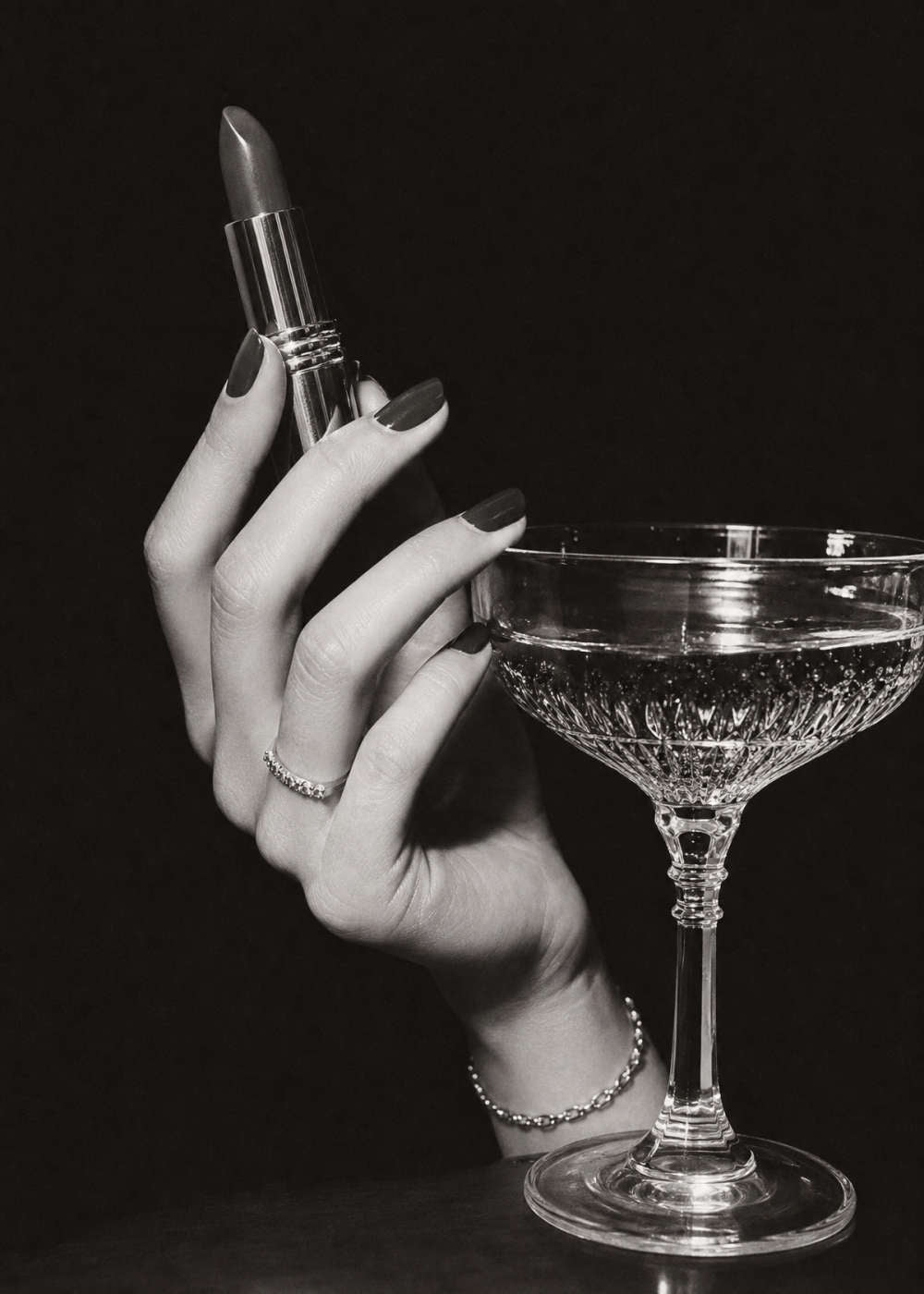 Lipstick & Champagne Canvas