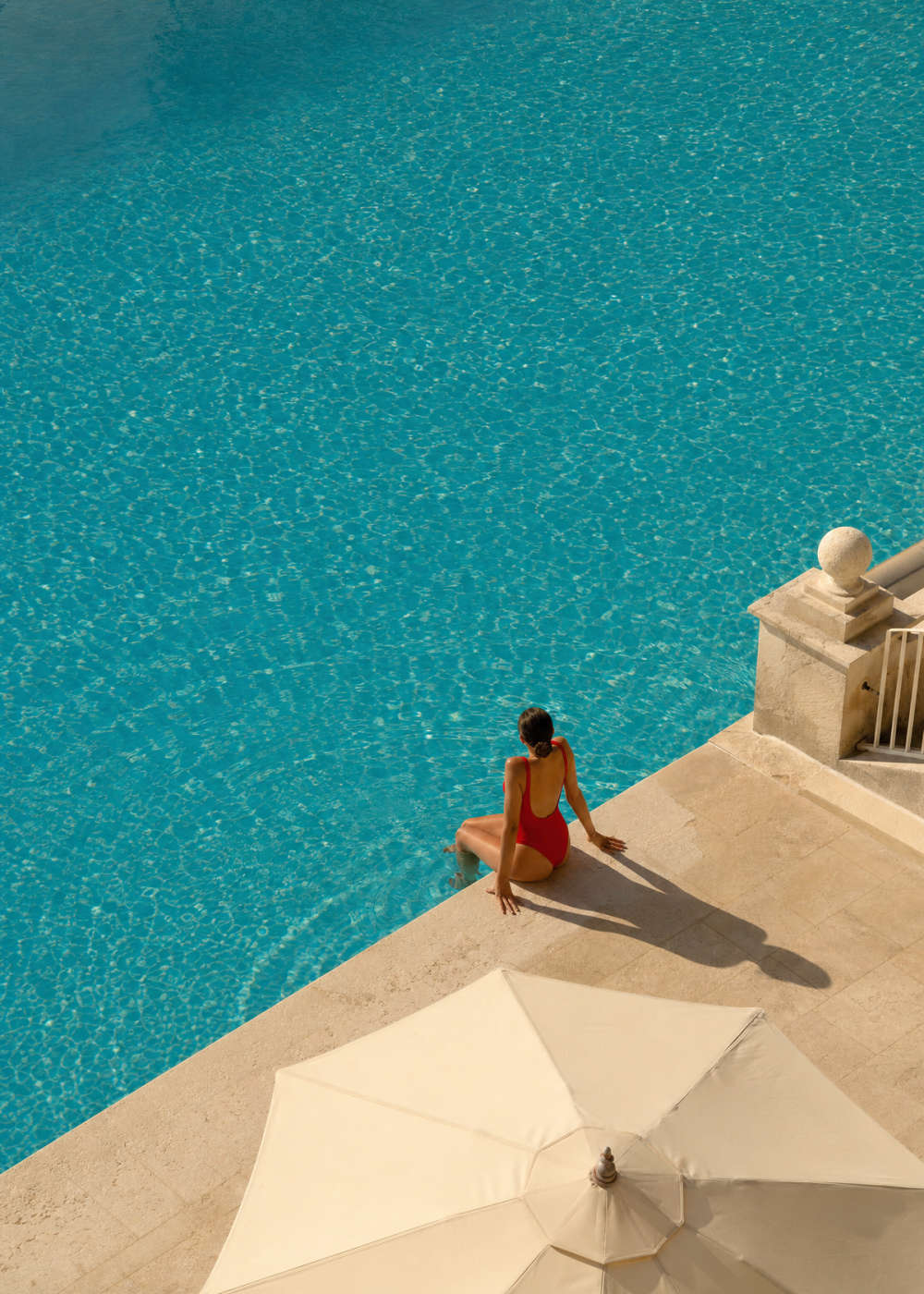 Poolside Red Canvas