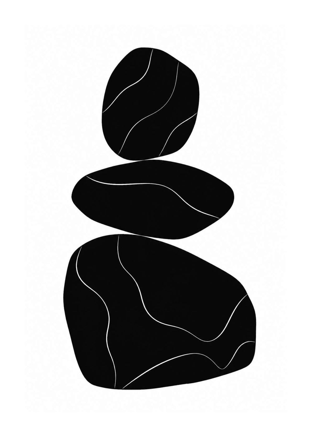 Black Stones Poster