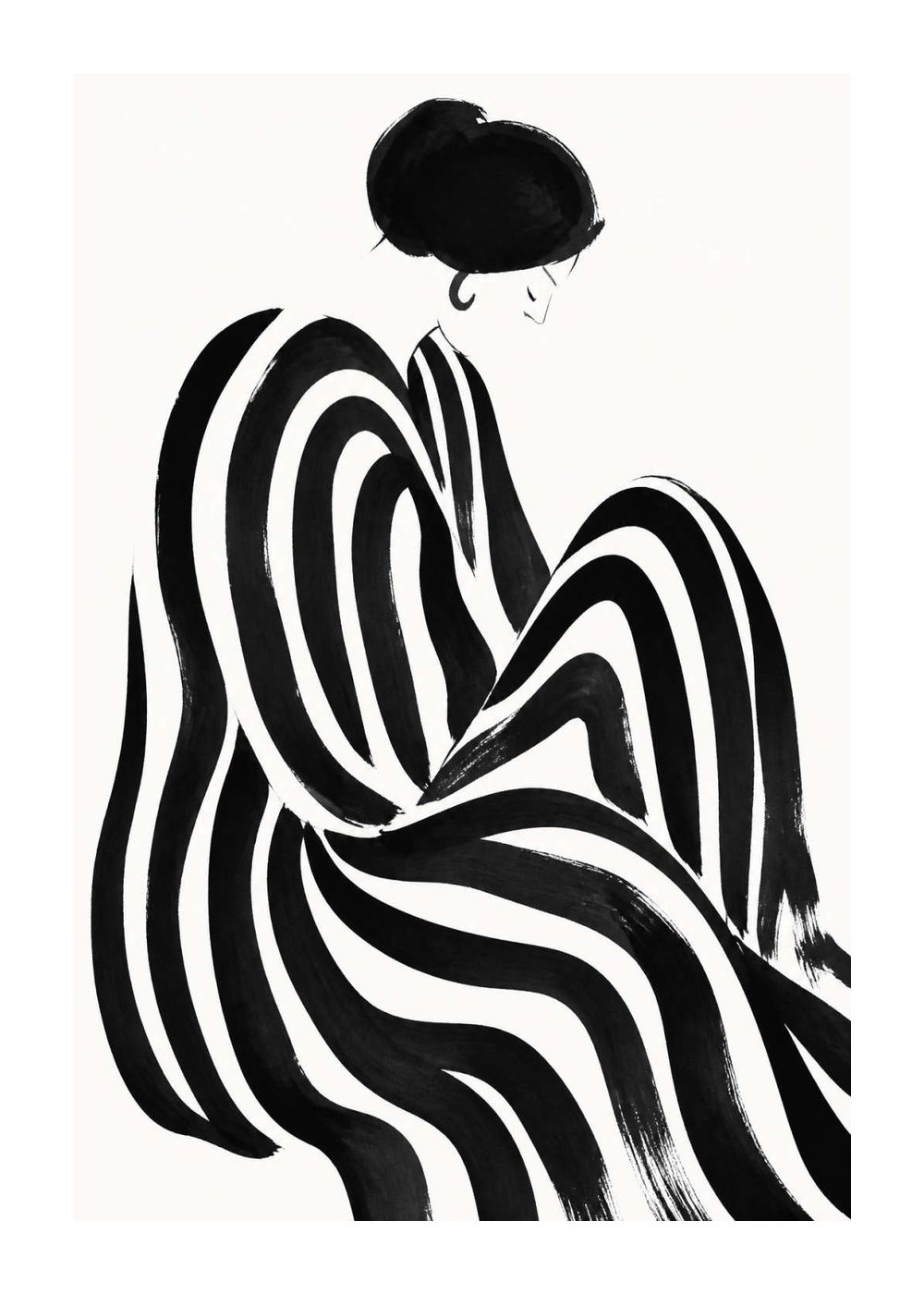 Striped Figure Poster