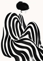 Striped Figure Poster