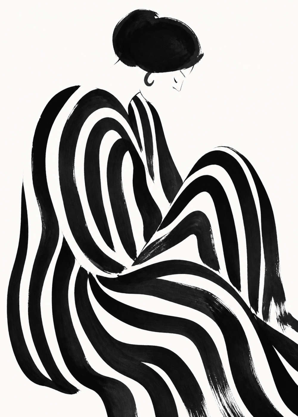 Striped Figure Poster