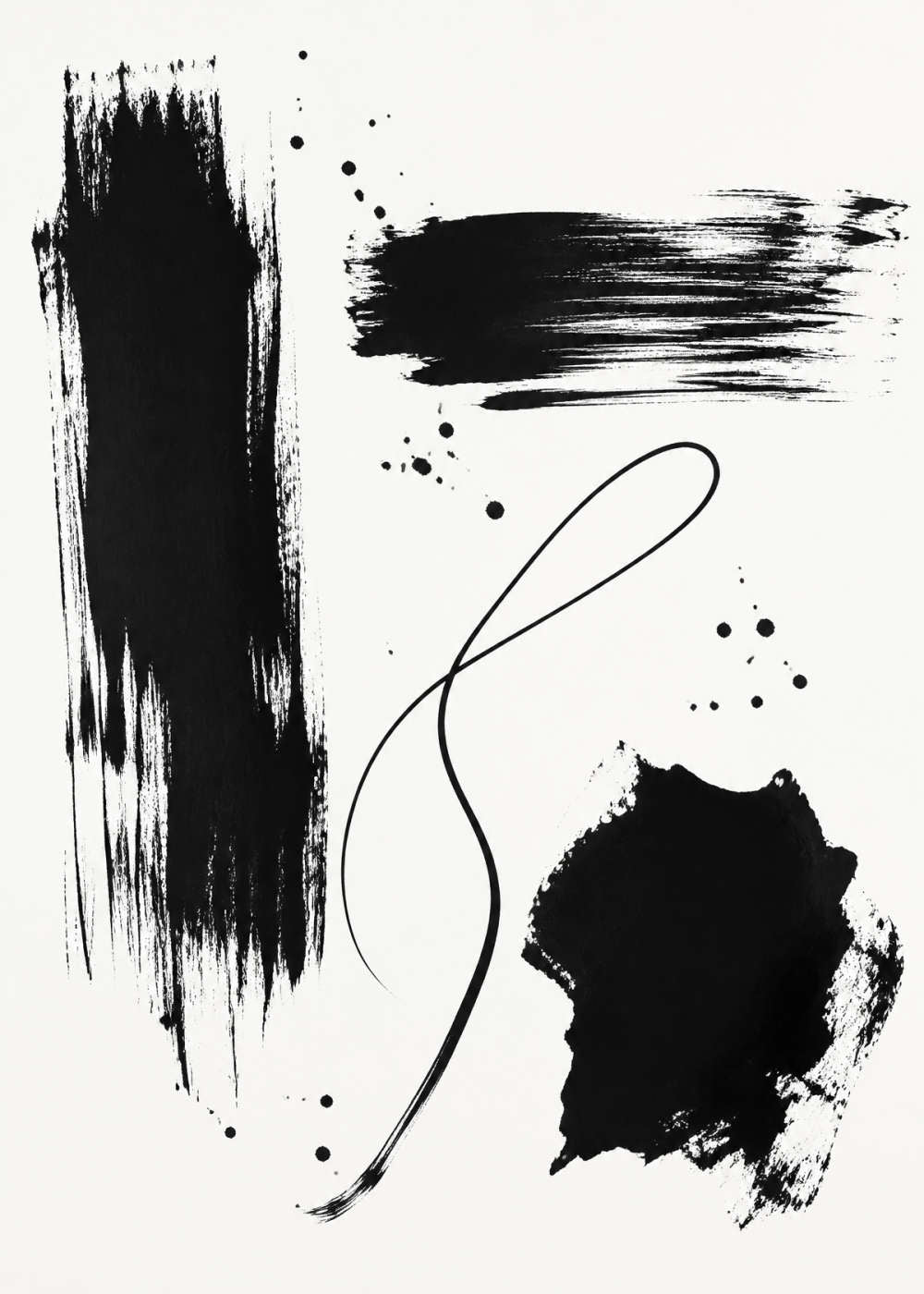 Black Marks Canvas