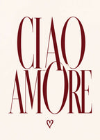 Ciao Amore text Poster