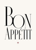 BON APPÉTIT text Poster