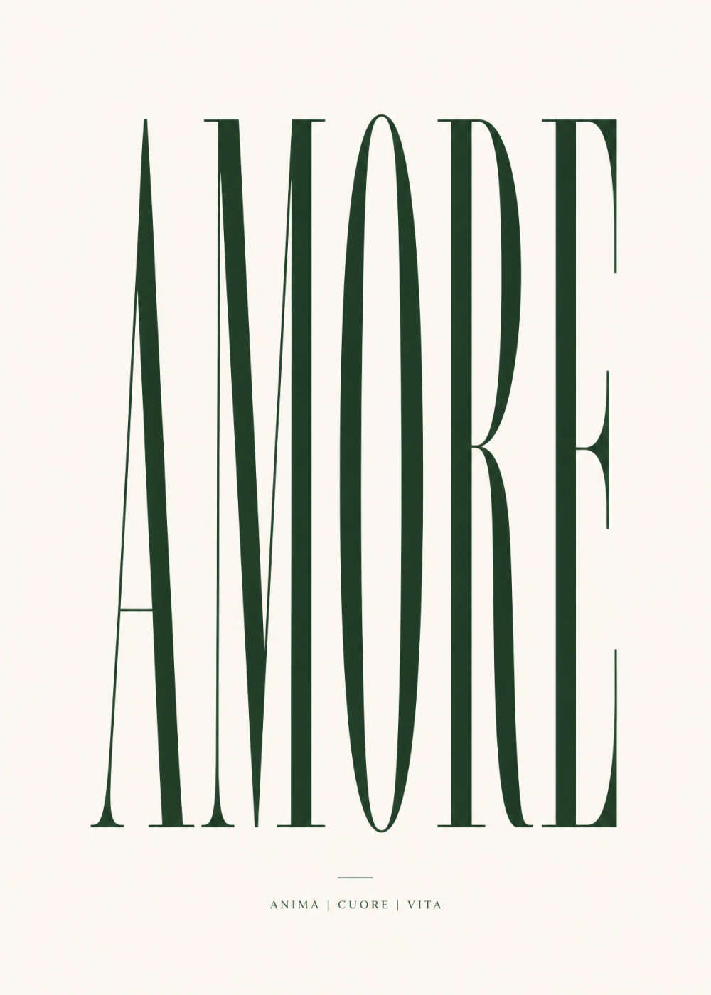 Amore text Poster