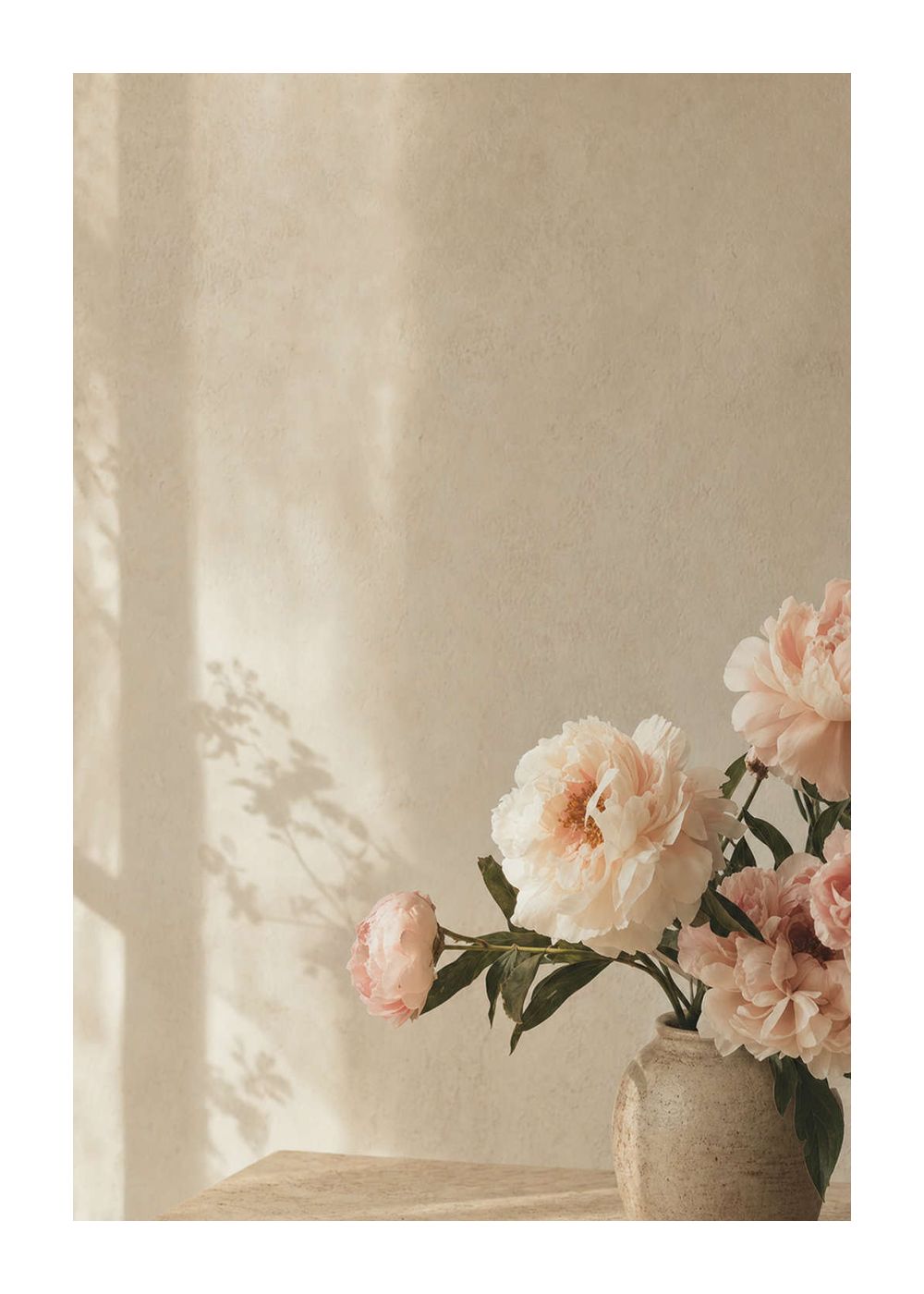 Soft Peonies Poster