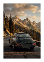Porsche 911 – Alpine Road Color Poster