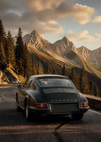 Porsche 911 – Alpine Road Color Poster