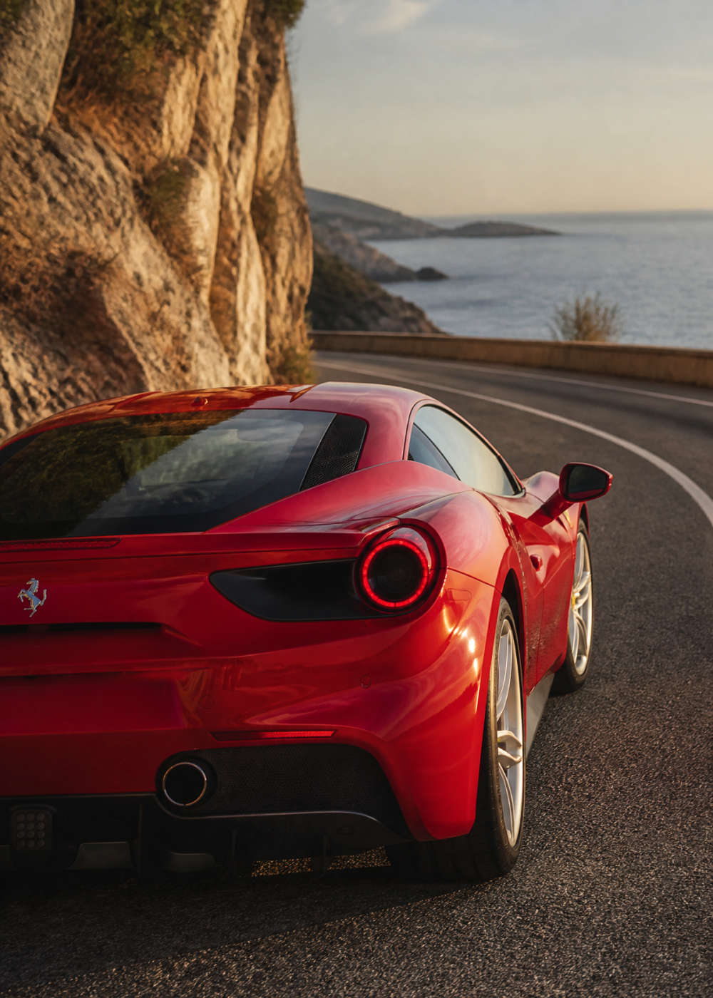 Ferrari 488 GTB – Coastal Road Color Canvas