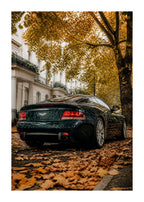 Aston Martin V12 Vanquish – London Leaves Color Poster