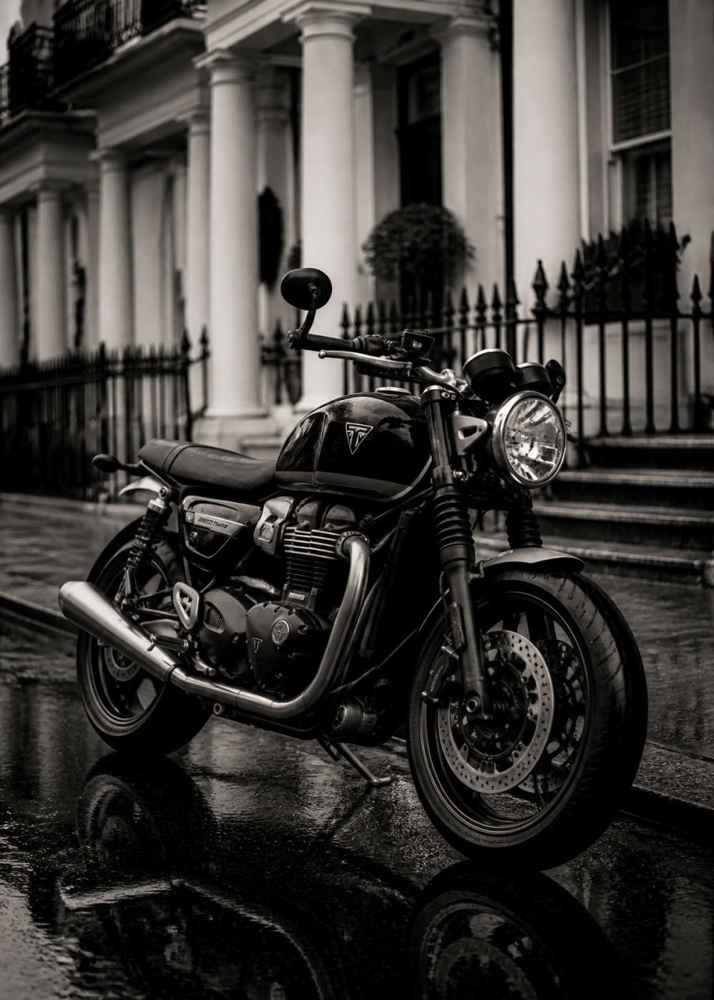Triumph Speed Twin – London Street Blackwhite Canvas