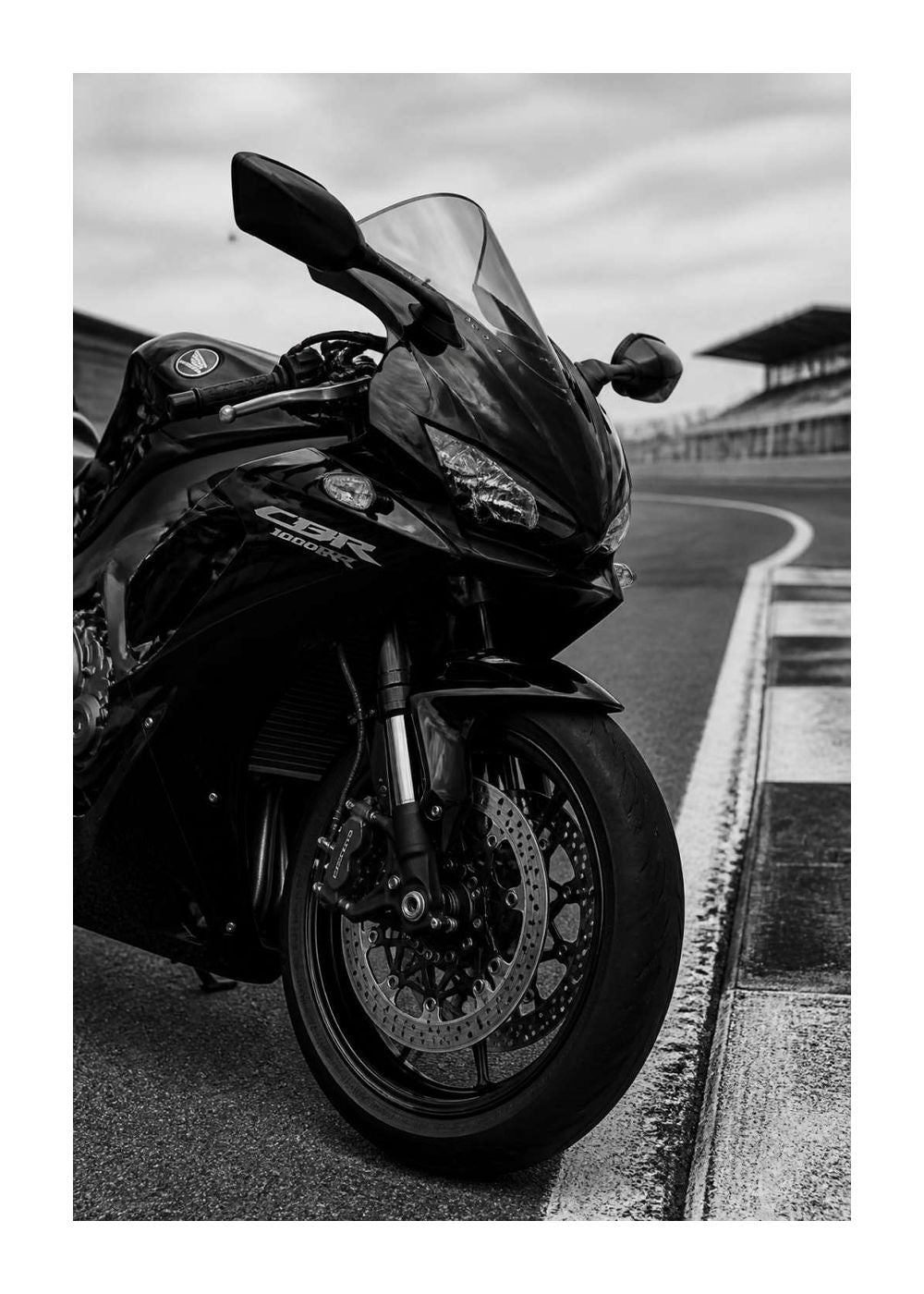 Honda CBR1000RR – Trackside Blackwhite Poster