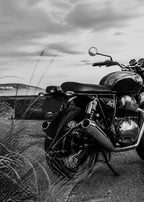 Royal Enfield Interceptor 650 – Coastal Road Blackwhite Poster