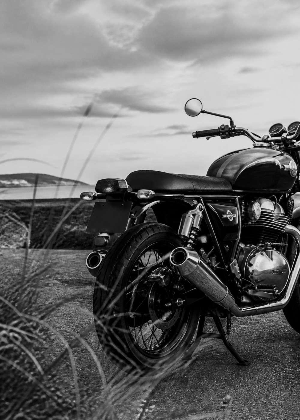Royal Enfield Interceptor 650 – Coastal Road Blackwhite Poster