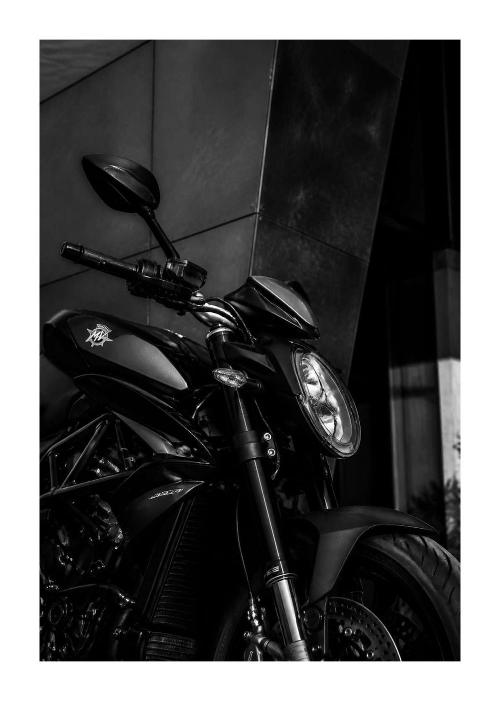 MV Agusta Brutale – Architectural Closeup Blackwhite Poster