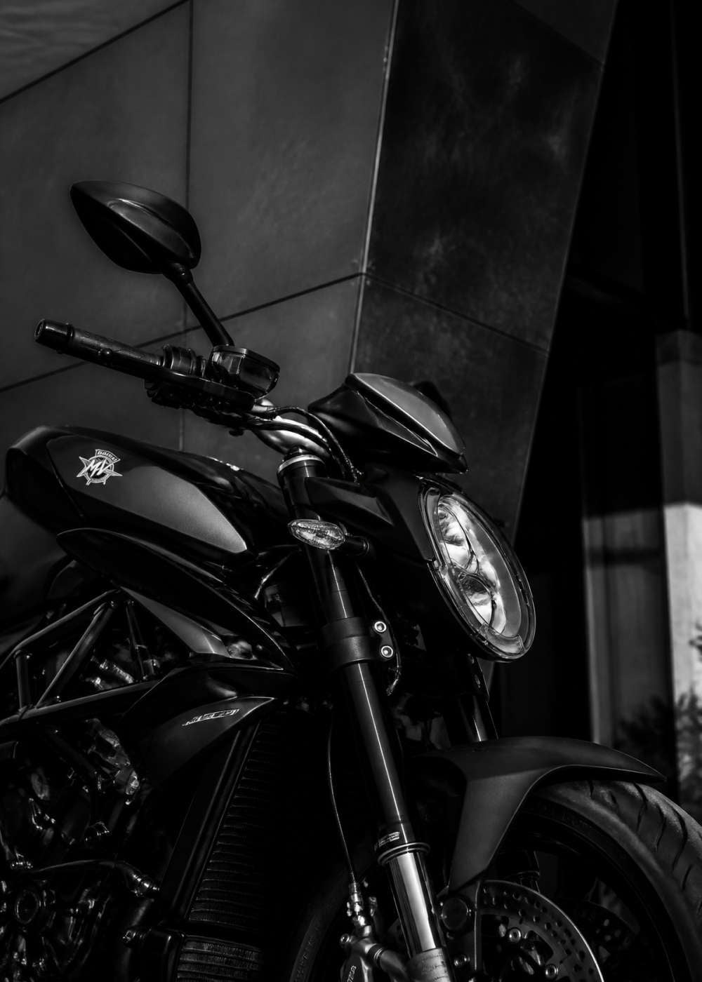 MV Agusta Brutale – Architectural Closeup Blackwhite Poster