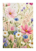 Summer meadow in pink and blue Poster