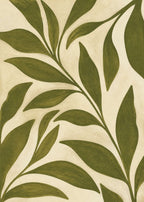Olive botanical cut-paper forms Poster