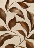 Brown leaves on linen Poster