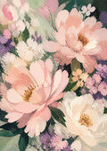 Garden blooms in expressive colour Canvas
