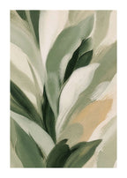 Soft botanical brushwork in sage Poster